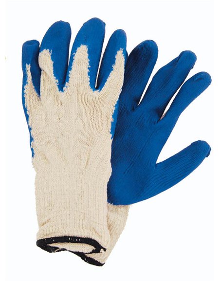 16742 - Gloves Work With Latex Coated, Blue - 10 Pack - Box:  - Loc: I5