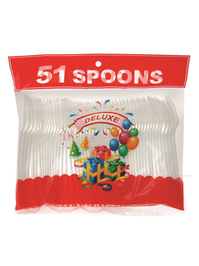 16843 - Plastic Spoons - 24 Pack/51ct - Box:  - Loc: D9