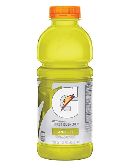 16946 - Gatorade Lemon Lime - 20 fl. oz. (24 Pack) - Box:  - Loc: E12