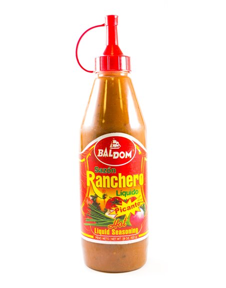17021 - Ranchero Hot Liquid Seasoning - 29 oz. (Case of 12) - Box:  - Loc: H7