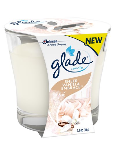 17076 - Glade Candle Sheer Vanilla Embrace - 3.4 oz. (Case of 6) - Box:  - Loc: I5