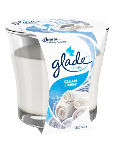 17079 - Glade Candle Clean Linen - 3.4 oz. (Case of 6) - Box:  - Loc: I5