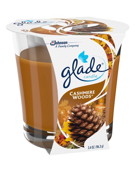 17080 - Glade Candle Cashmere Woods - 3.4 oz. (Case of 6) - Box:  - Loc: I5