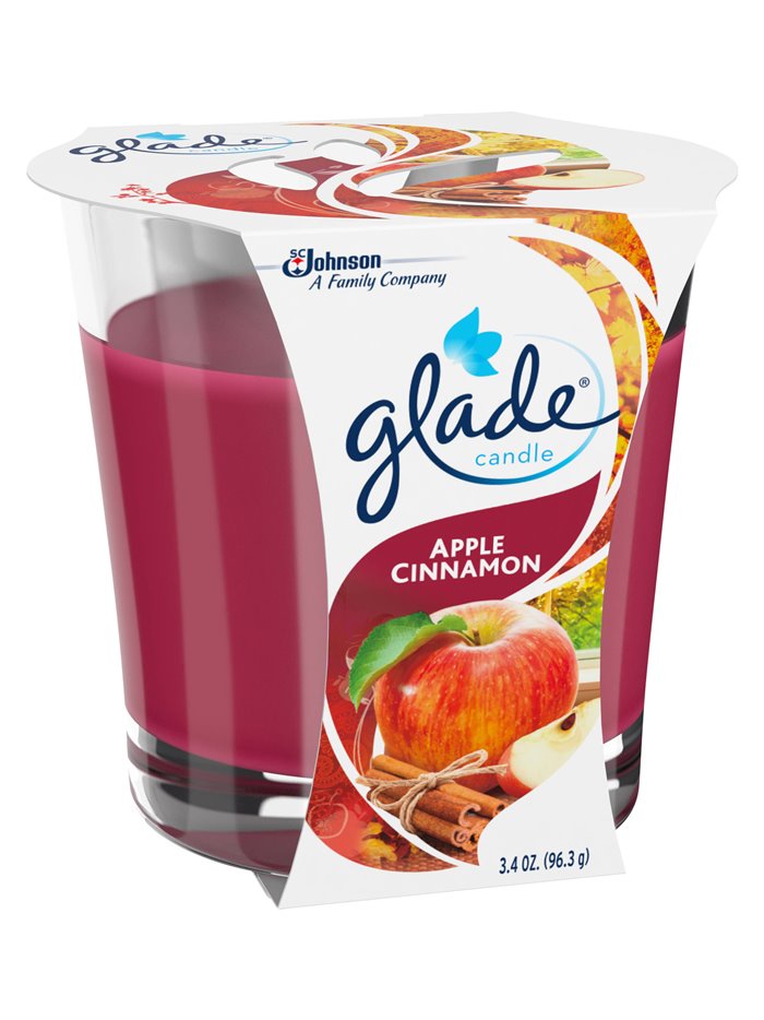 17157 - Glade Candle Apple Cinnamon - 6.8 oz. (Case of 3) - Box:  - Loc: I5