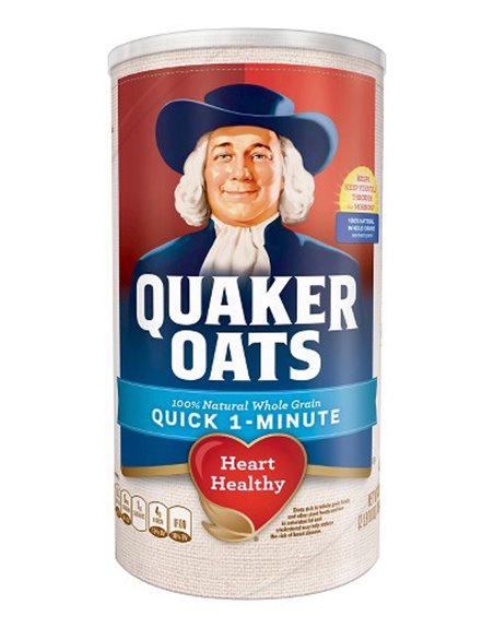 17183 - Quaker Oats Quick 1-Minute - 42 oz. (Case of 12) - Box:  - Loc: H3