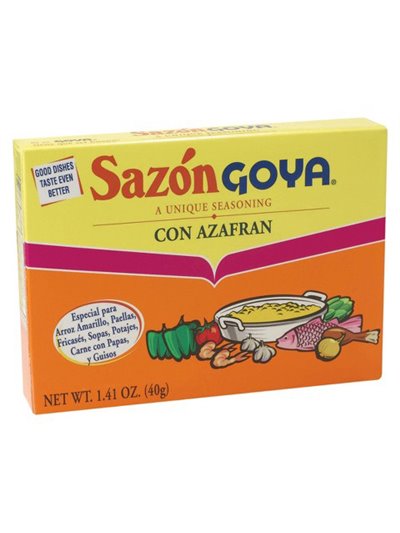 17206 - Goya Sazón Con Azafran - 1.41 oz. (8 Packets) - Box:  - Loc: G10