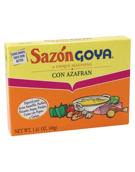 17206 - Goya Sazón Con Azafran - 1.41 oz. (8 Packets) - Box:  - Loc: G10