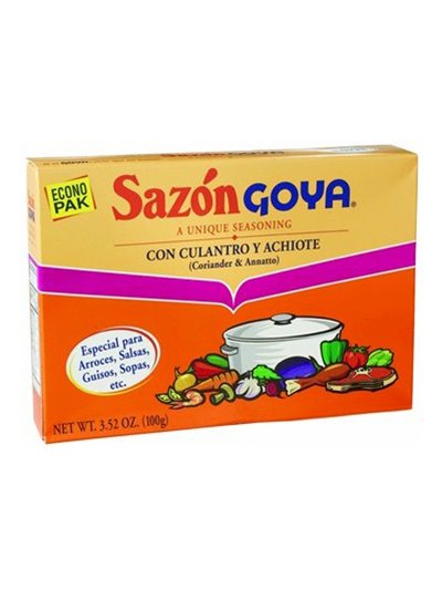 17311 - Goya Sazón Con Culantro Y Achiote Econo Pack - 3.52 oz. (20 Packets) - Box:  - Loc: G10