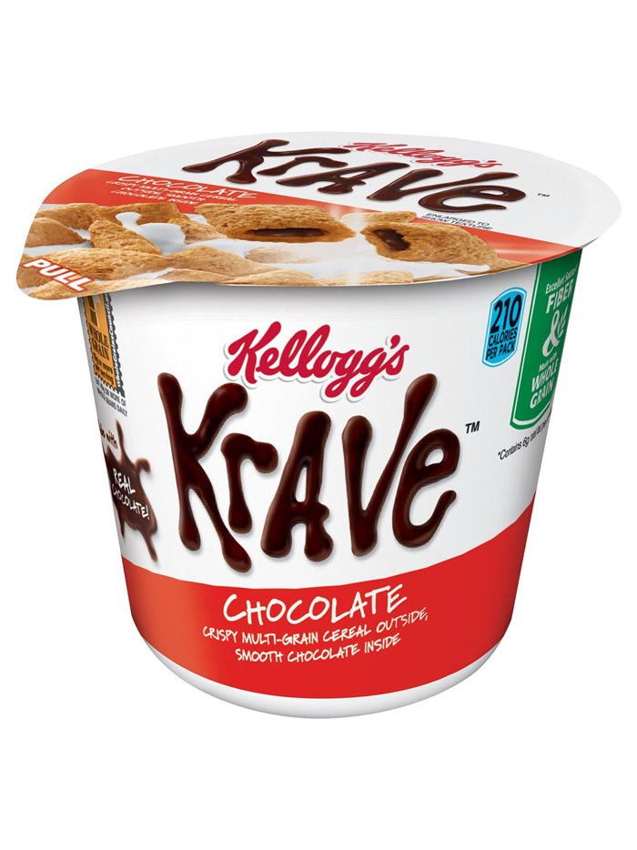 11270 - Kellogg's Krave Chocolate Cereal Cups - 6 Pack - Box:  - Loc: E5