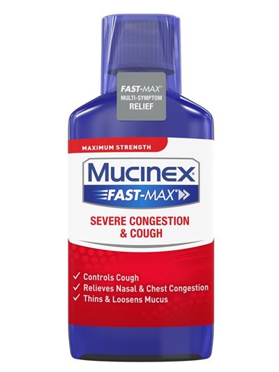17549 - Mucinex Fast-Max Severe Congestion & Cough - 6 fl. oz. - Box:  - Loc: K4