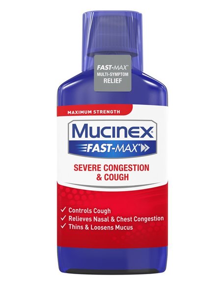 17549 - Mucinex Fast-Max Severe Congestion & Cough - 6 fl. oz. - Box:  - Loc: K4