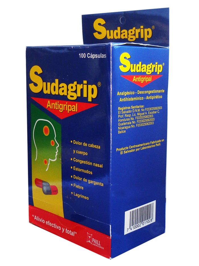 17851 - Sudagrip Antigripal - 100 Caps - Box:  - Loc: K6-99