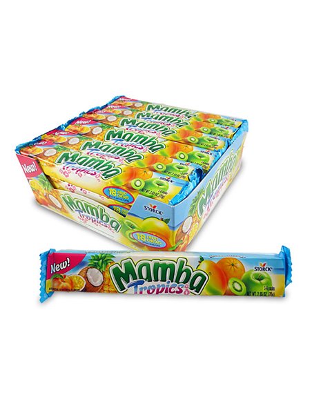 18005 - Mamba Tropics Fruit Chews - 24ct - Box:  - Loc: L8