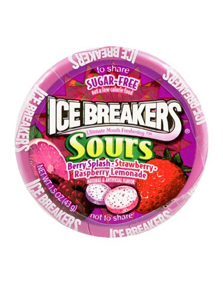 18081 - Ice Breakers Sours, Berry Splash / Strawberry - 8ct/1.5 oz. - Box:  - Loc: 22M