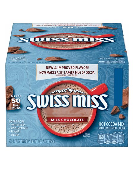 18137 - Swiss Miss Milk Chocolate - 50ct - Box:  - Loc: G3