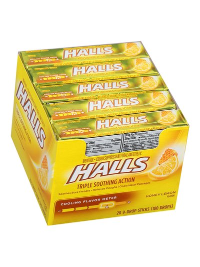 18172 - Halls Honey Lemon ( RP ) - 20ct - Box:  - Loc: N1