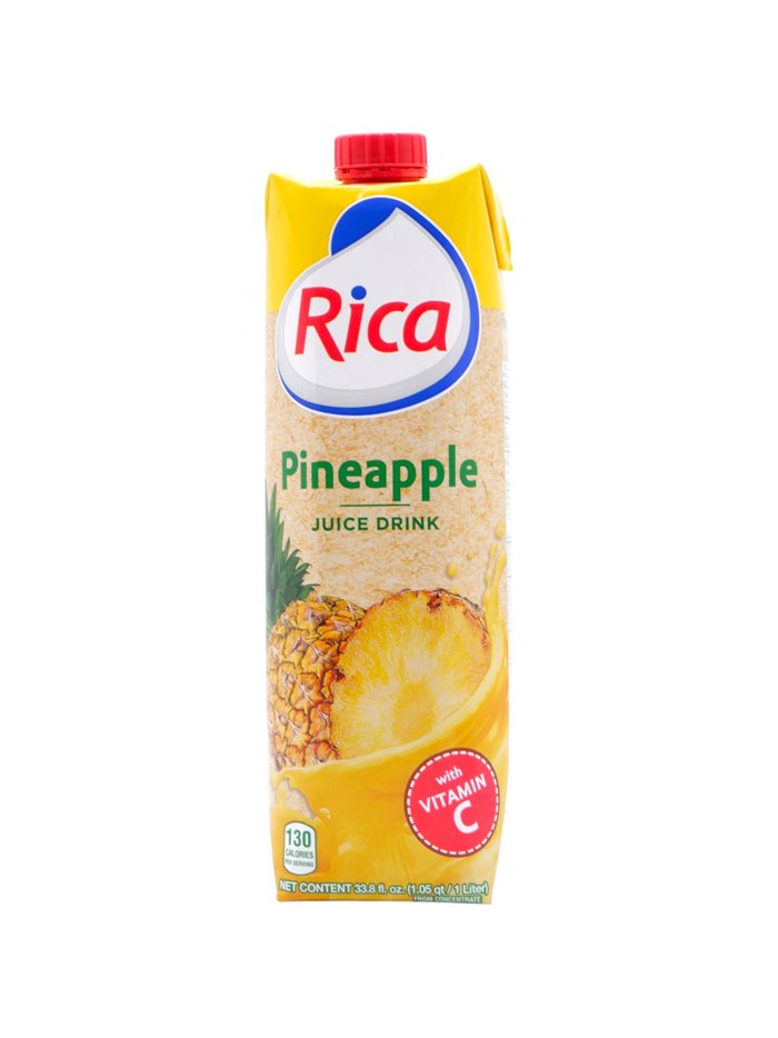 18215 - Rica Juice Pineapple - 1 Lt. (Pack of 12) - Box:  - Loc: F2