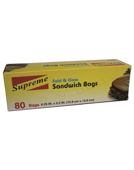 18275 - Supreme Sandwich Bag, 80 Bags - (Case of 24) - Box:  - Loc: A3
