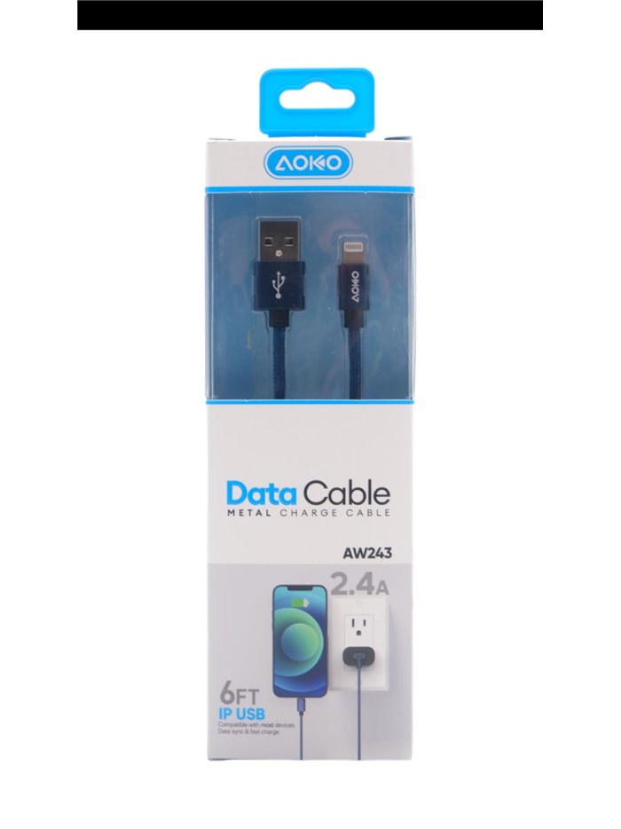 18292 - Aoko Data Cable Iphone 2.4 A - Box:  - Loc: L0