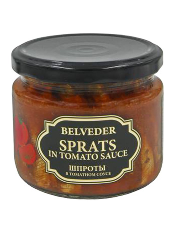 18407 - Belveder Smoked Sprats In Tomato Sauce - 9.9 oz, - Box:  - Loc: H5