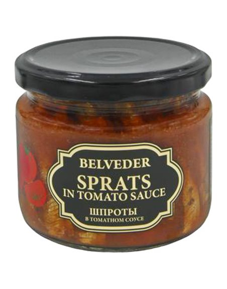 18407 - Belveder Smoked Sprats In Tomato Sauce - 9.9 oz, - Box:  - Loc: H5