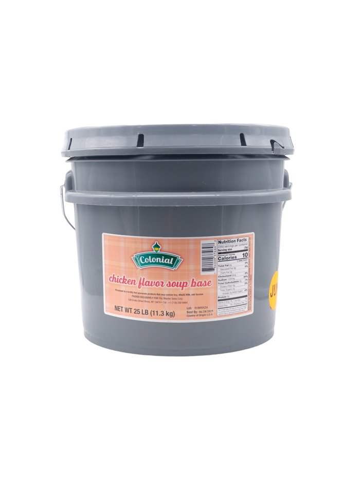 18517 - Colonial Chicken Flavor Soup Base - 25lbs. - Box:  - Loc: S12
