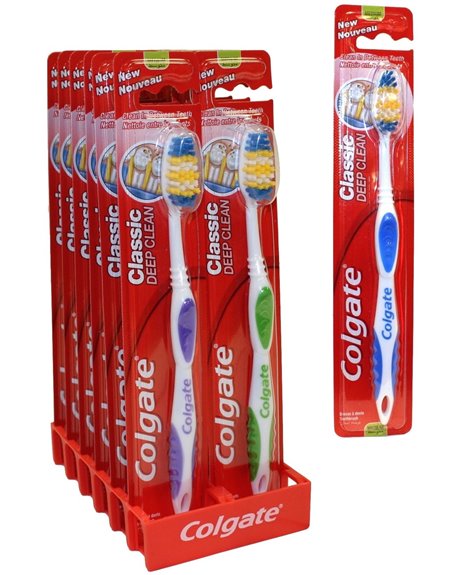 18531 - Colgate Toothbrush, Classic Deep Clean - (Pack of 12) - Box:  - Loc: K8