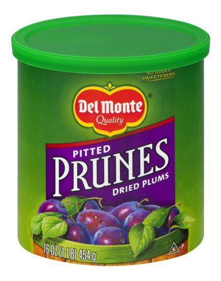 18549 - Del Monte Pitted Prunes ( Canister ) - 16 oz. - Box:  - Loc: N4
