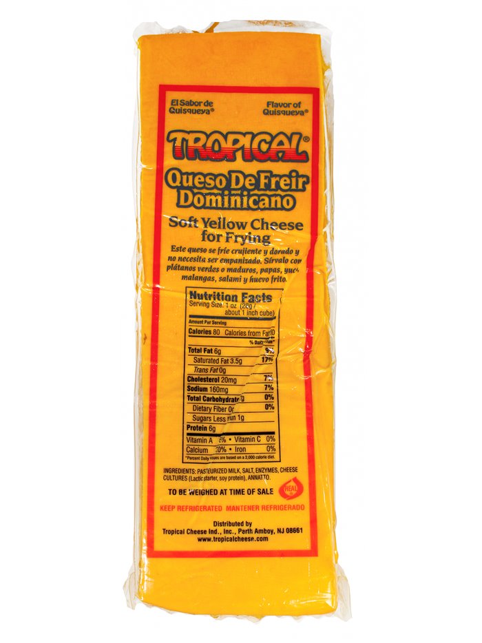 18551 - Tropical Queso de Freir ( Yellow) - 5 lb. Price/Lb. - Box:  - Loc: NV-7