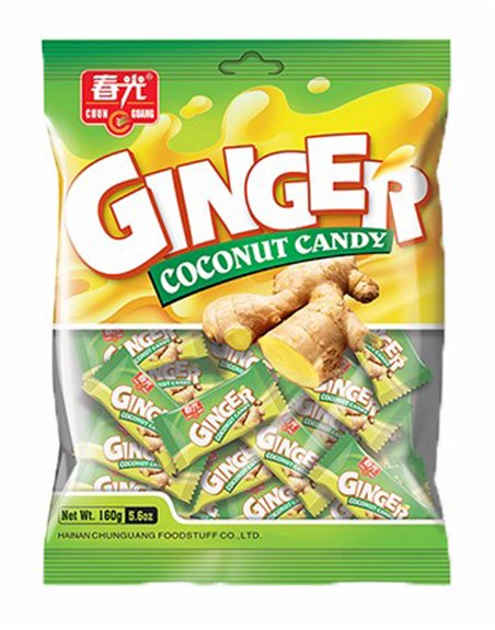 18710 - Ginger Coconut Candy - 4.23 oz. (120g) (Case of 50) - Box:  - Loc: K1