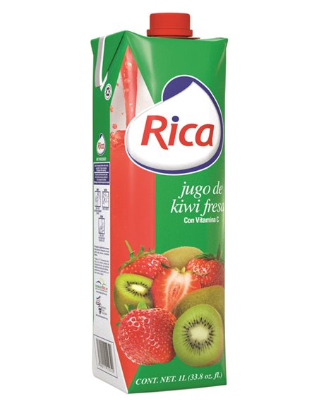 18769 - Rica Juice Kiwi Strawberry - 1 Lt. (Pack of 12) - Box:  - Loc: F4