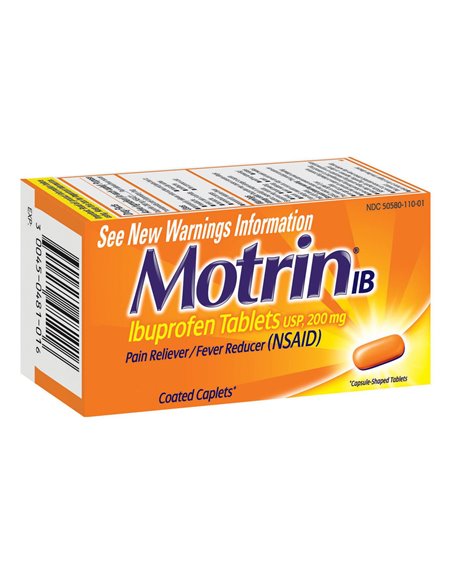 18788 - Motrin 200mg Caplets - 24 Count.(Case of 48) - Box:  - Loc: K0