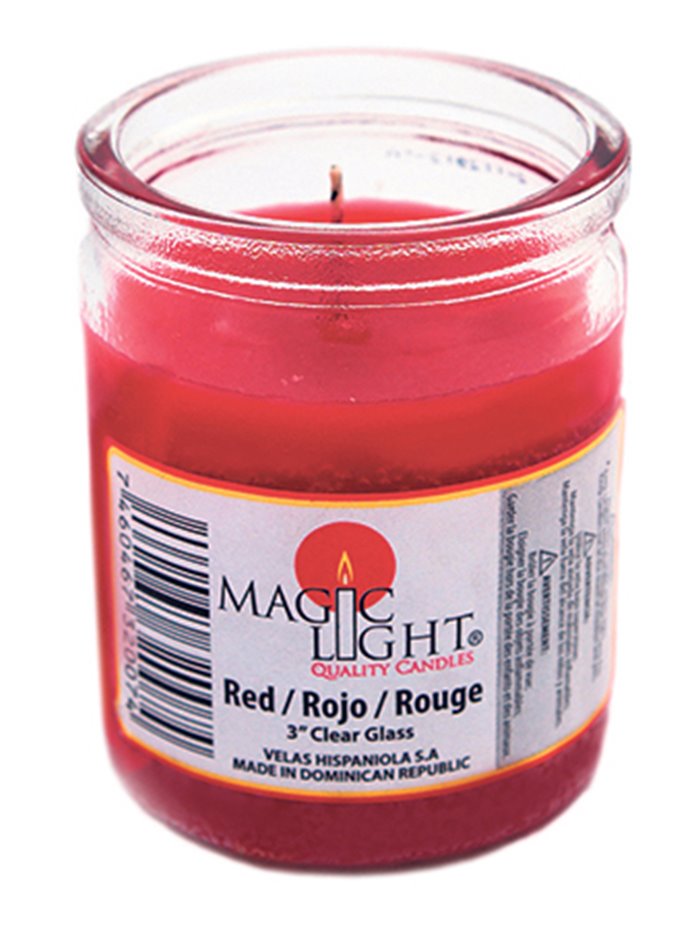 18812 - Magic Light 50 Hrs Candle 3" Red - 24 Count - Box:  - Loc: H13