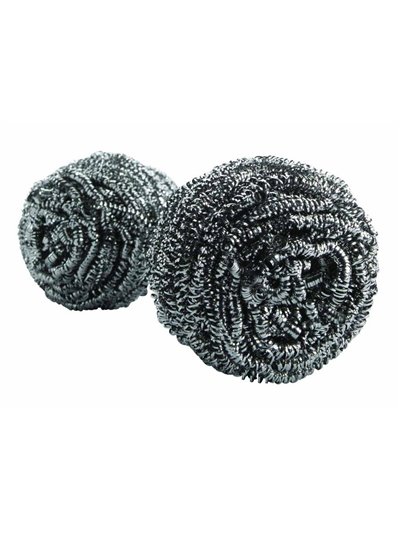 18871 - Stainless Steel Scrubber Flat (40g) - 2 Pcs - Box:  - Loc: J7