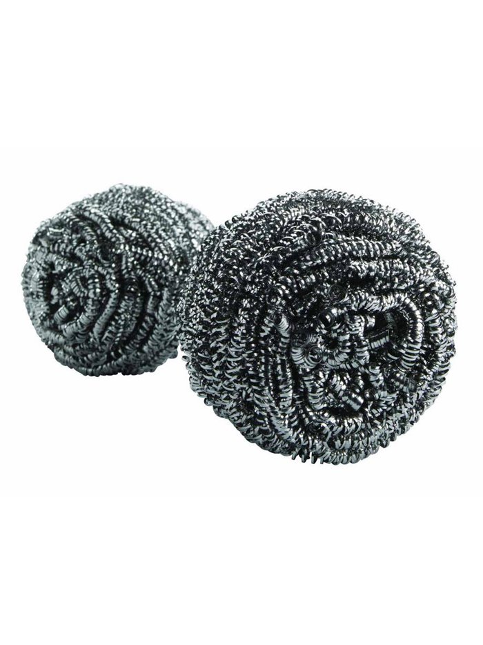 18871 - Stainless Steel Scrubber Flat (40g) - 2 Pcs - Box:  - Loc: J7