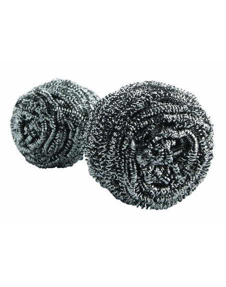 18871 - Stainless Steel Scrubber Flat (40g) - 2 Pcs - Box:  - Loc: J7