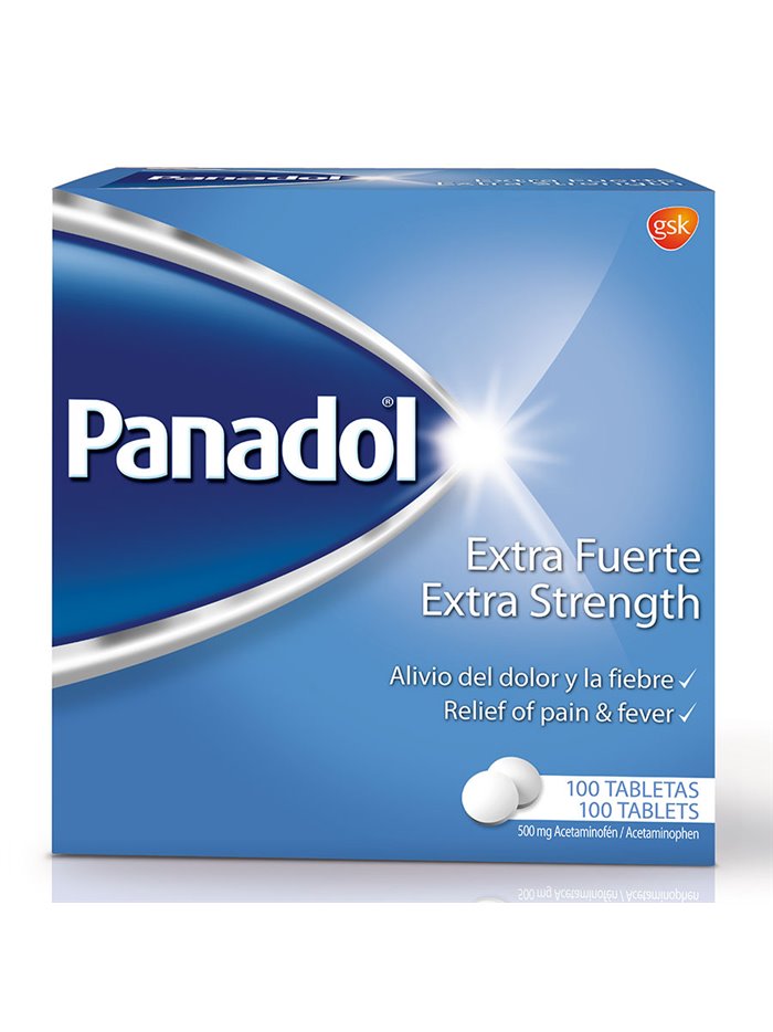 19011 - Panadol Extra Fuerte - 100ct - Box:  - Loc: K5-99