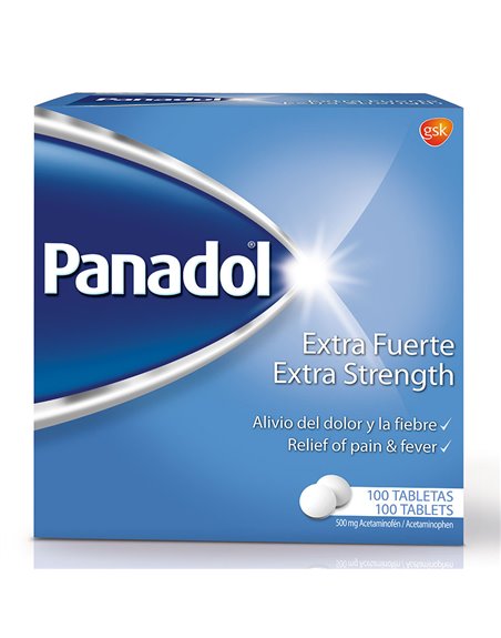 19011 - Panadol Extra Fuerte - 100ct - Box:  - Loc: K5-99