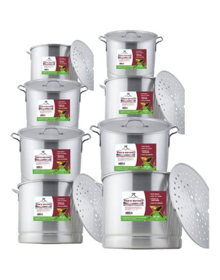 19026 - Wee's Beyond, Aluminum Steamer Pot Set - 8 Pieces - Box:  - Loc: 31F