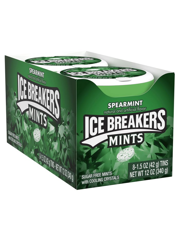 19070 - Ice Breakers Spearmint - 8ct/1.5 oz. - Box:  - Loc: N2