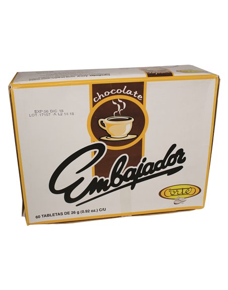 19109 - Embajador Chocolate - 26g (60 Bars) - Box:  - Loc: 