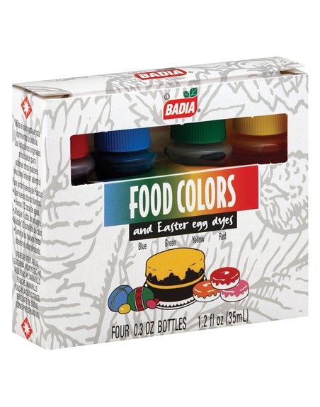 19235 - Badia Food Coloring Kit - 1.2 oz. - Box:  - Loc: R10