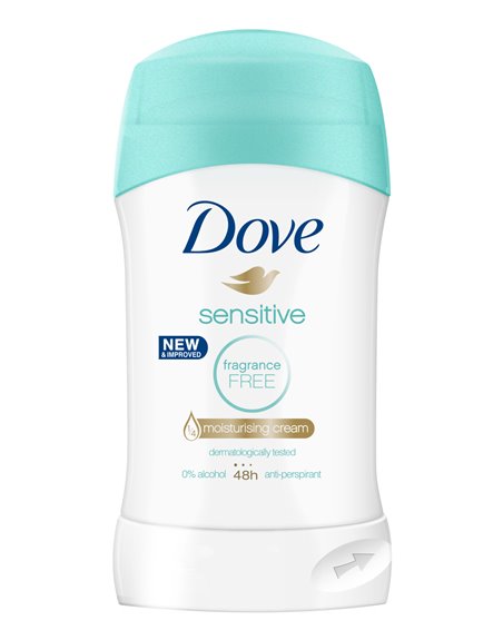 19271 - Dove Deodorant, Sensitive - 1.35 oz. (40ml) - Box:  - Loc: K8