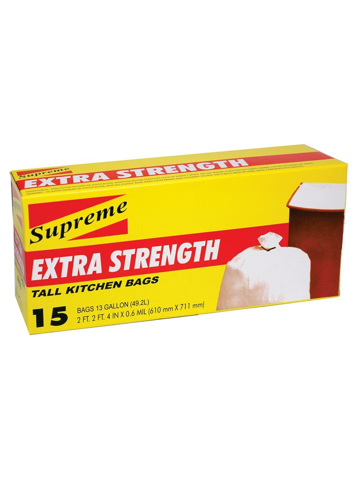 19316 - Supreme/Magic Tall Kitchen Bag, 13 Gal - 15 Bags (Case of 24) - Box:  - Loc: P2