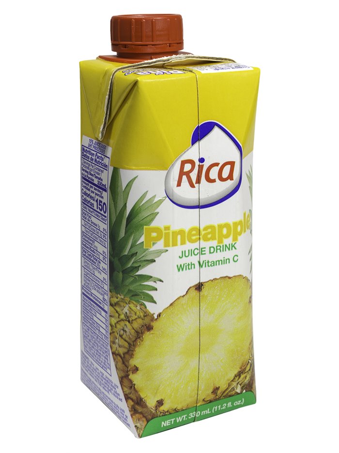 19330 - Rica Juice Pineapple - 330ml (Pack of 18) - Box:  - Loc: F2