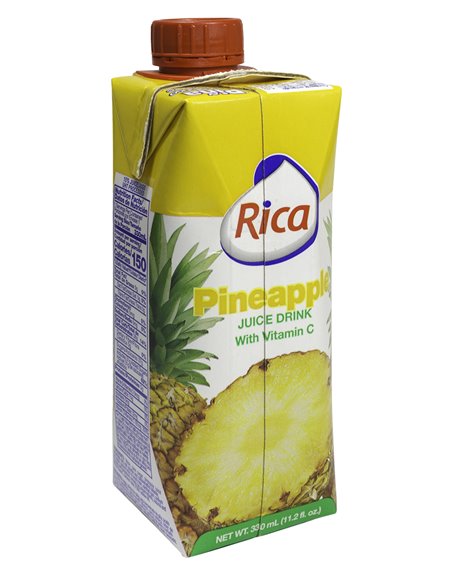 19330 - Rica Juice Pineapple - 330ml (Pack of 18) - Box:  - Loc: F2