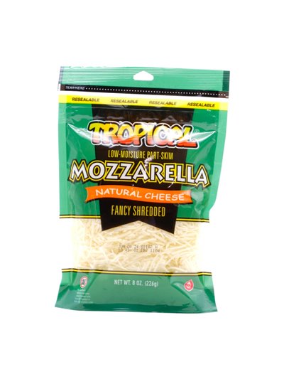 19472 - Tropical Mozzarella Cheese. Fancy Shredded 8 oz. (Case of 12) - Box:  - Loc: NV-8