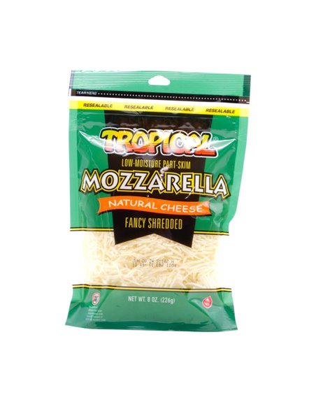 19472 - Tropical Mozzarella Cheese. Fancy Shredded 8 oz. (Case of 12) - Box:  - Loc: NV-8