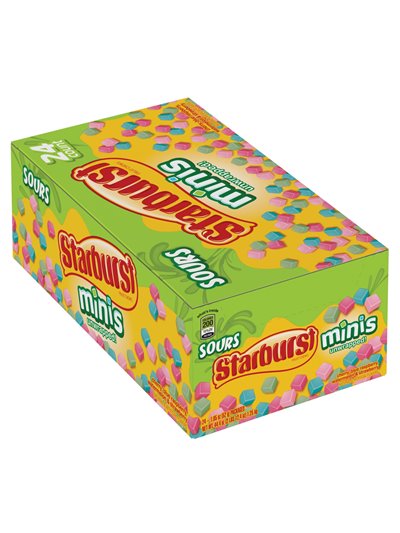 19616 - Starburst Minis Sours - 24ct - Box:  - Loc: M9