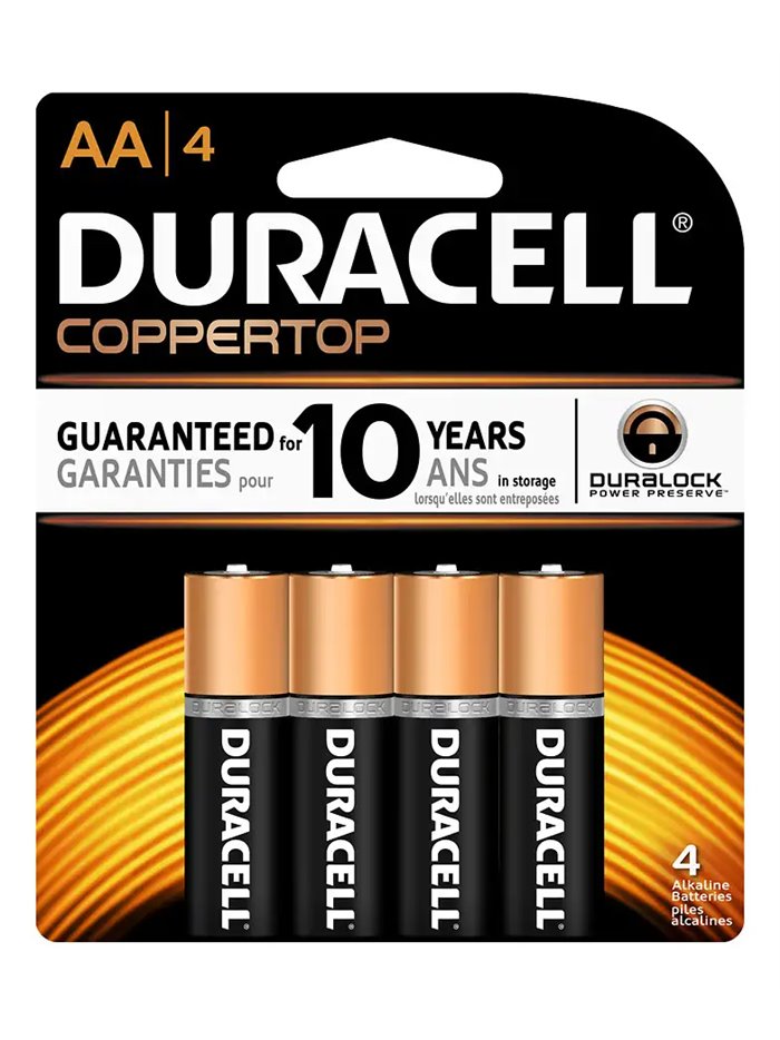 7257 - Duracell Batteries Coppertop, AA-4 - 14 Pack/4ct - Box:  - Loc: J2